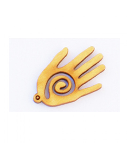 Holzamulette Symbole der Indianer-Hand Motiv-L